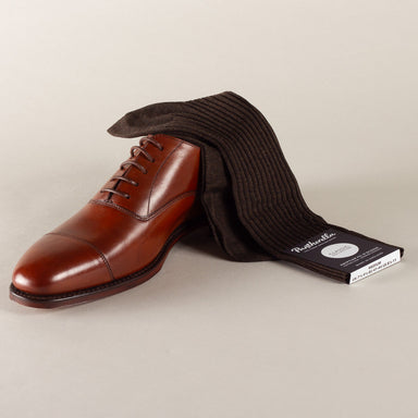 Pantherella Sokken - Danvers rib Donkerbruin