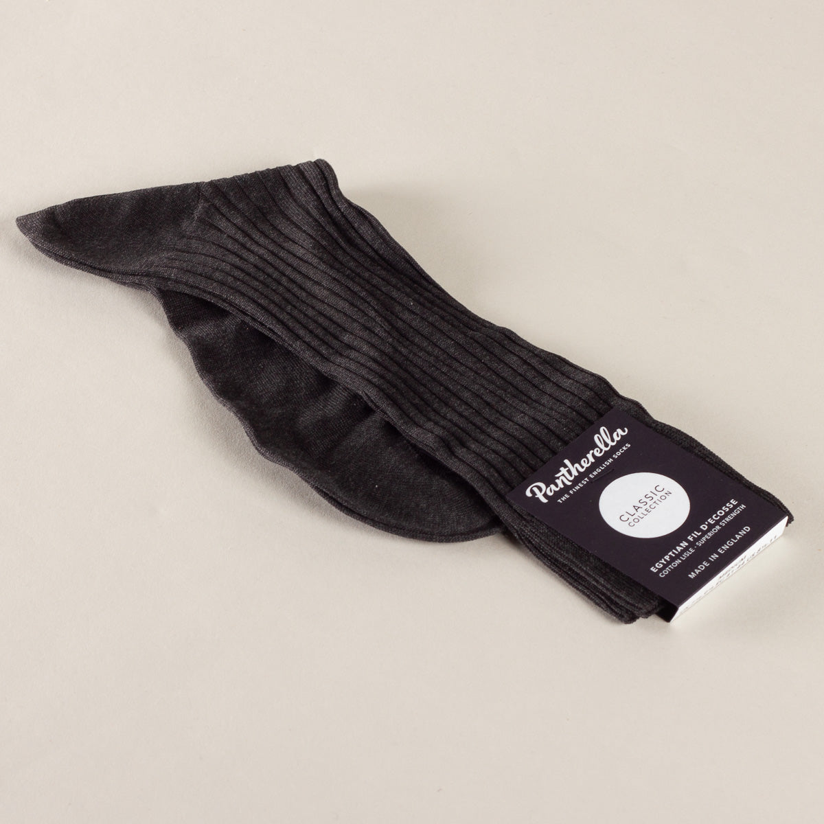 Pantherella Sokken - Danvers rib Donkergrijs
